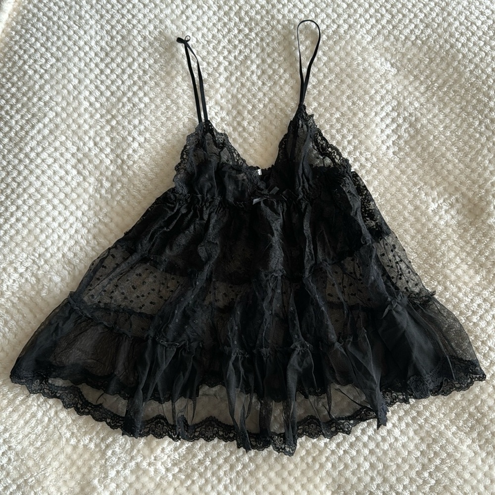 VICTORIA’S SECRET Lingerie Sheer Black Medium